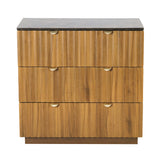 Mayfair Fluted Smoked Oak Chest of 3 Drawer