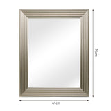 Medea - Rectangular Wall Mirror - Accent Silver -76x61