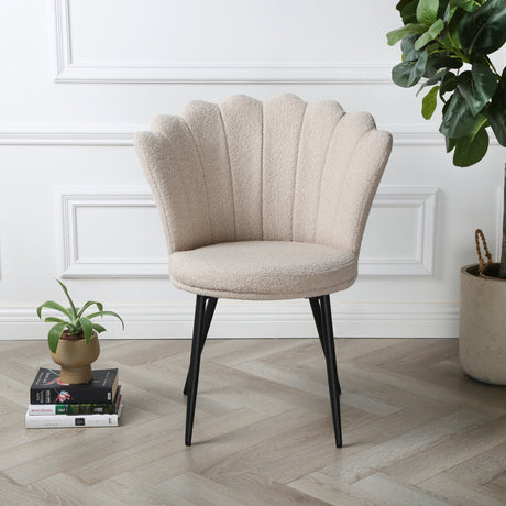 Mini Flora - Boucle Occasional Chair with Floral Design