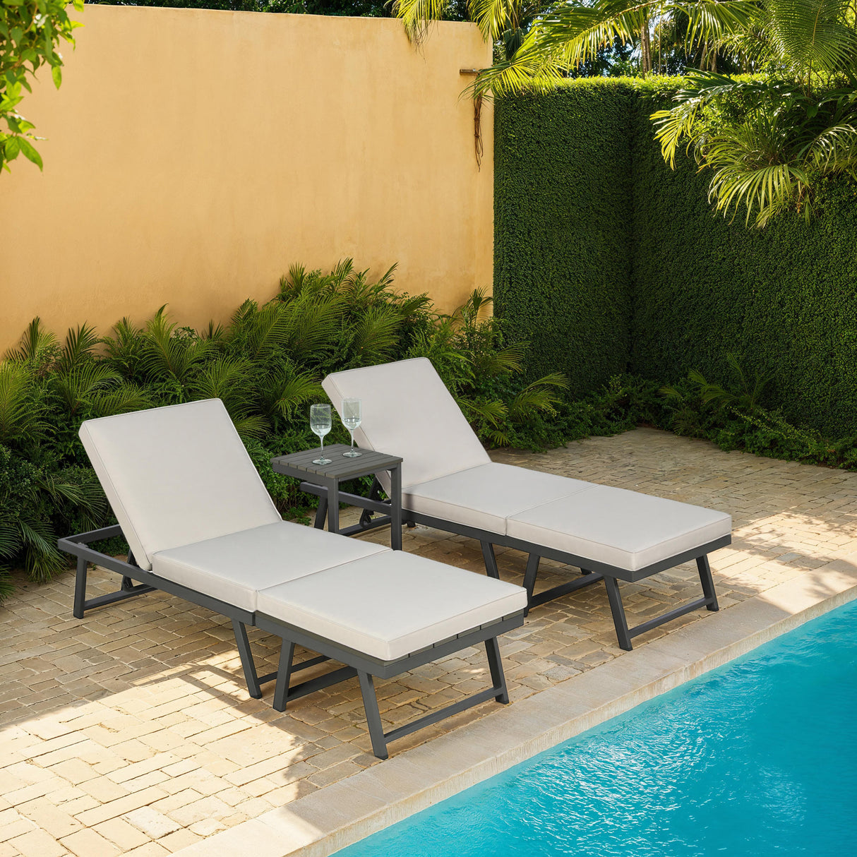 Monaco - Lounge Corner Sofa Set - Transforms into x2 Sunbeds
