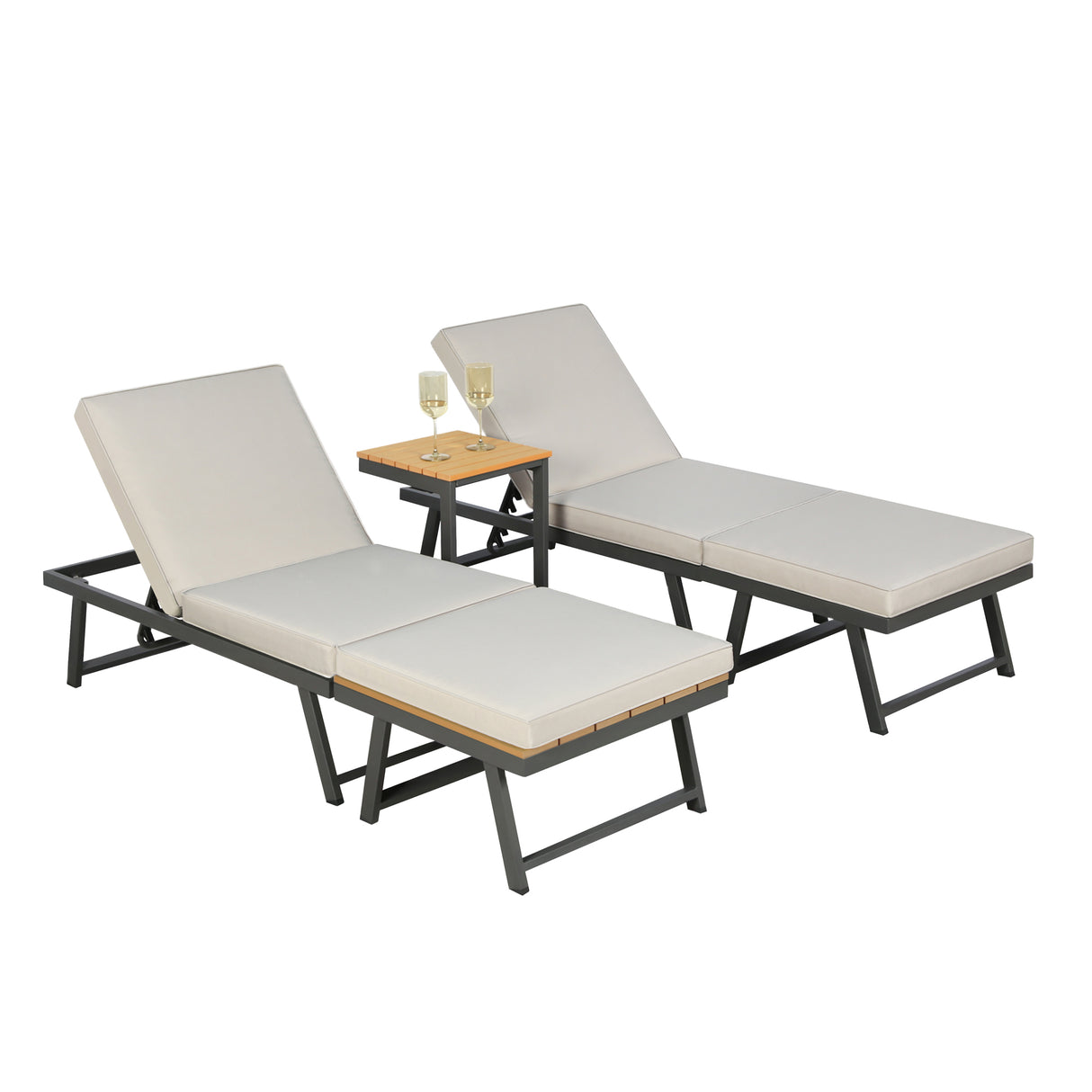 Monaco - Lounge Corner Sofa Set - Transforms into x2 Sunbeds