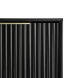 Monza – 2 Door Sideboard with Fluted Panels – Black or Pale Ash