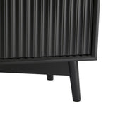 Monza – 2 Door Sideboard with Fluted Panels – Black or Pale Ash