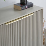 Monza – 2 Door Sideboard with Fluted Panels – Black or Pale Ash