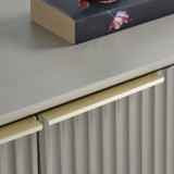 Monza – 2 Door Sideboard with Fluted Panels – Black or Pale Ash