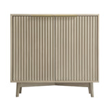 Monza – 2 Door Sideboard with Fluted Panels – Black or Pale Ash