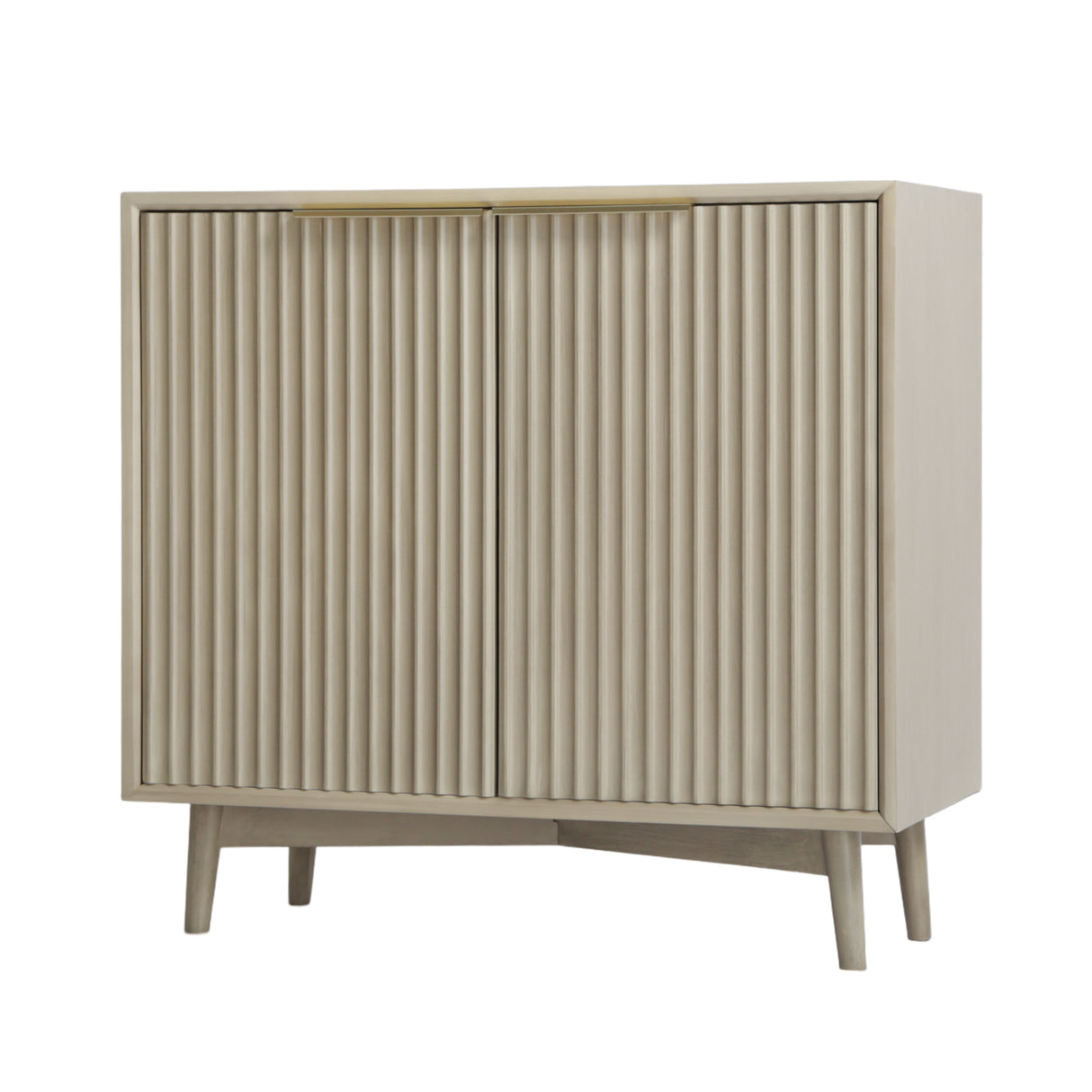 Monza – 2 Door Sideboard with Fluted Panels – Black or Pale Ash