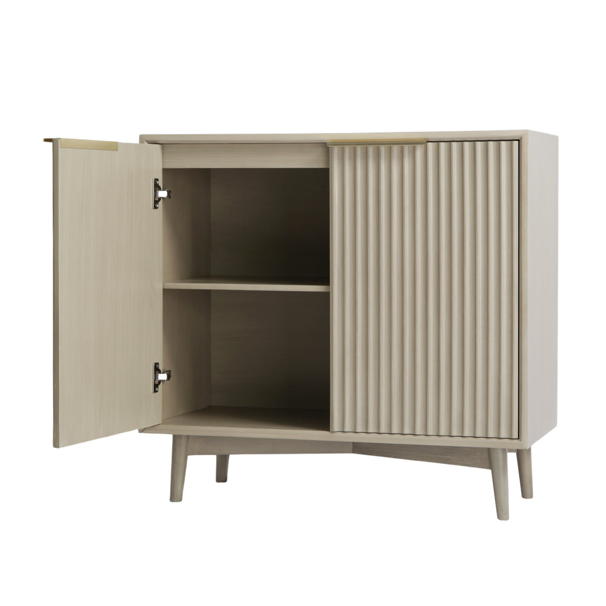 Monza – 2 Door Sideboard with Fluted Panels – Black or Pale Ash