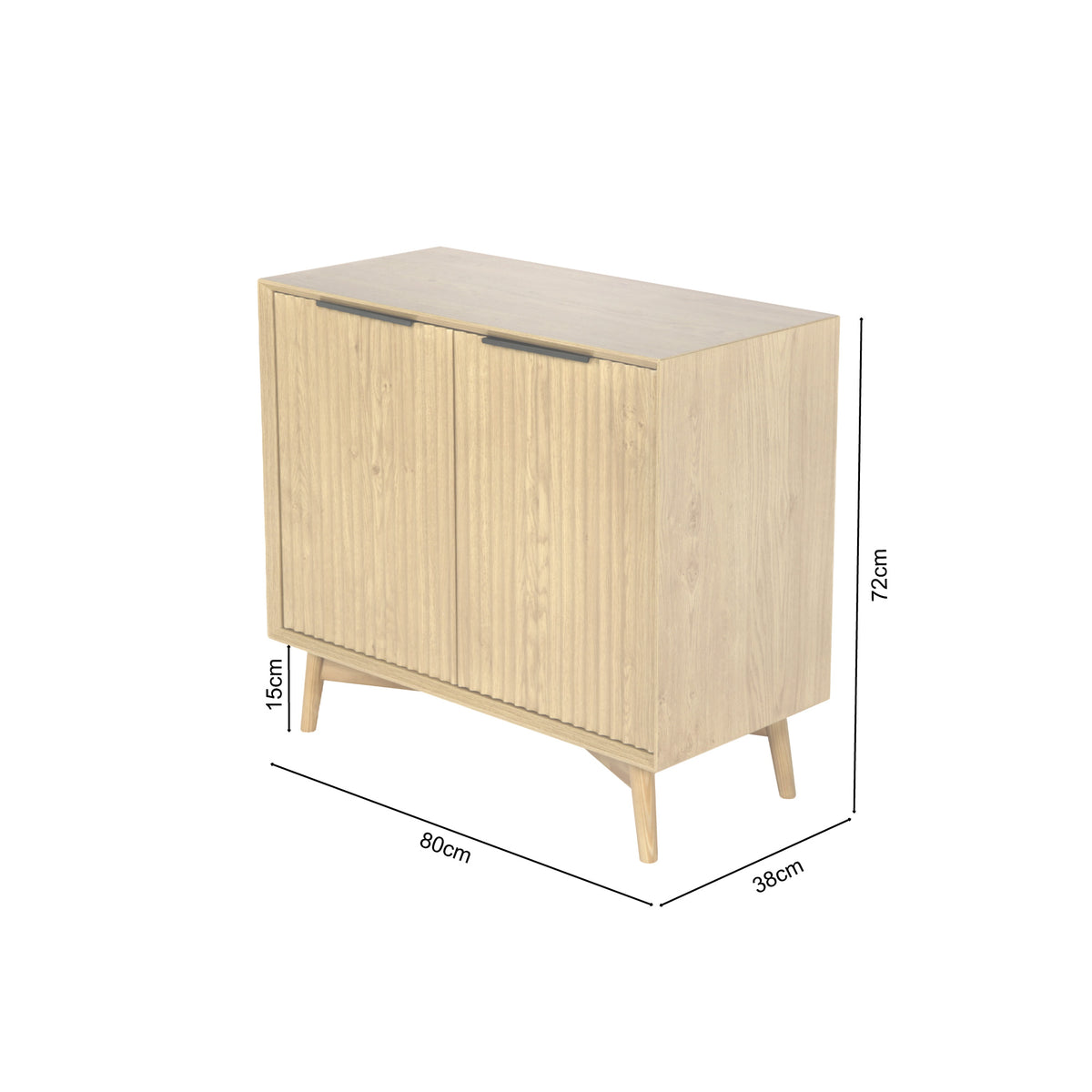 Monza 2 Door Sideboard Natural