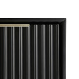 Monza – 2 Drawer Bedside Table with Fluted Front – Black or Grey