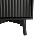 Monza – 2 Drawer Bedside Table with Fluted Front – Black or Grey