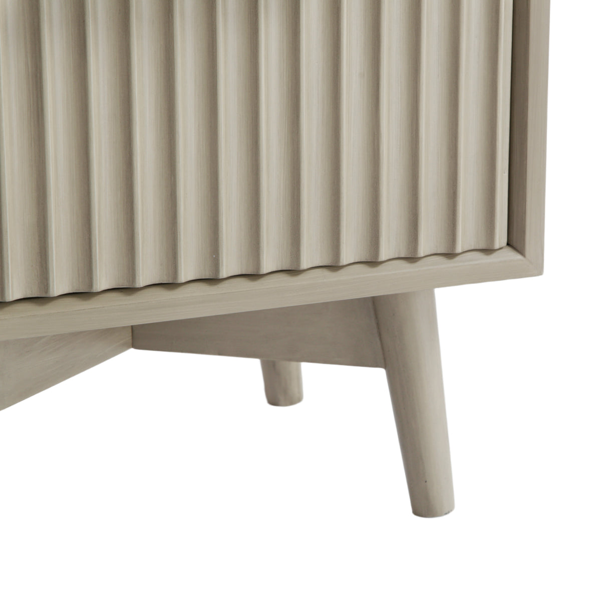 Monza – 2 Drawer Bedside Table with Fluted Front – Black or Grey