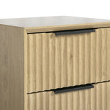 Monza 2 Drawer Bedside Table Natural