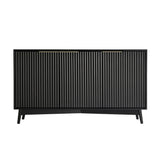 Monza – 3 Door Sideboard with Fluted Detailing – Black or Pale Ash