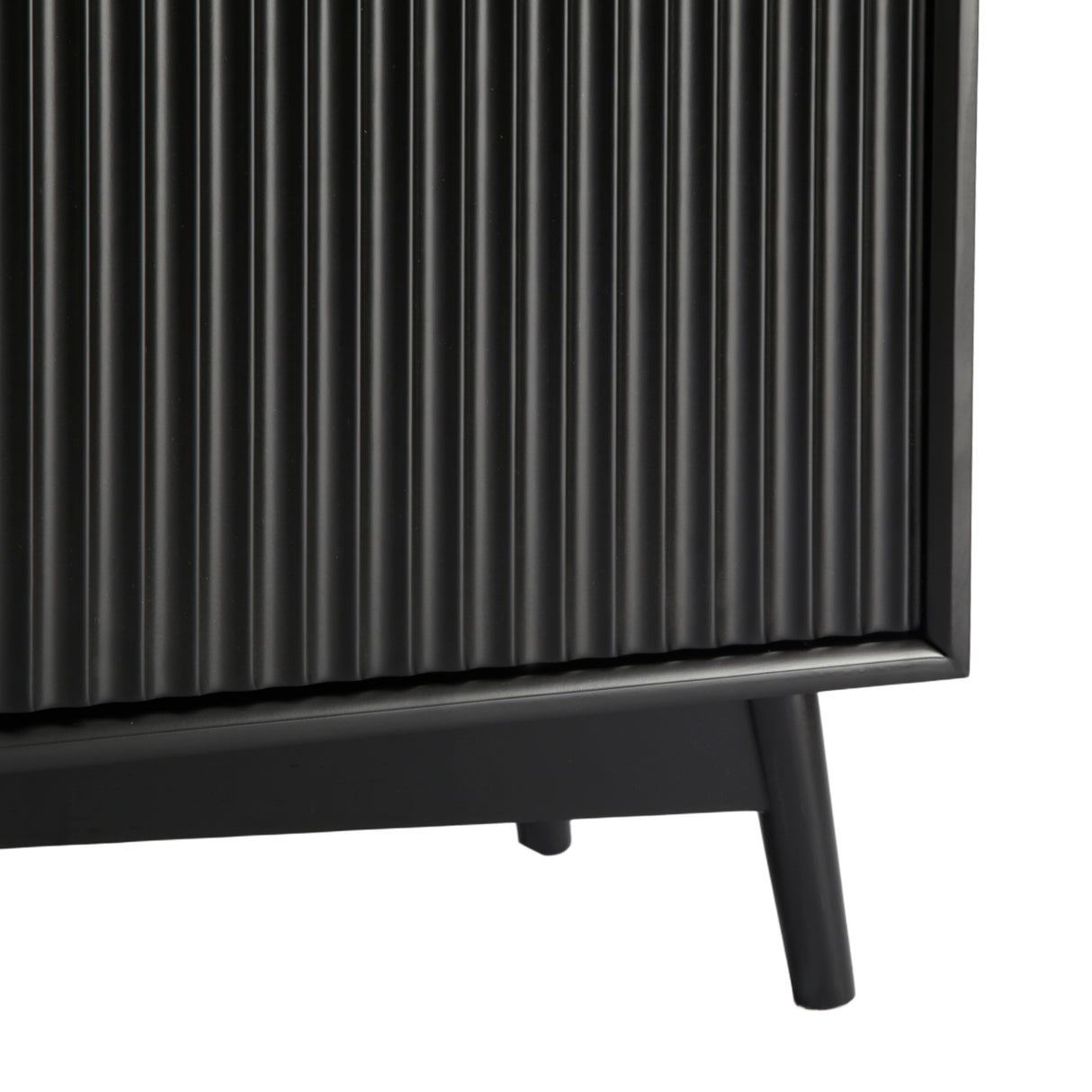 Monza – 3 Door Sideboard with Fluted Detailing – Black or Pale Ash