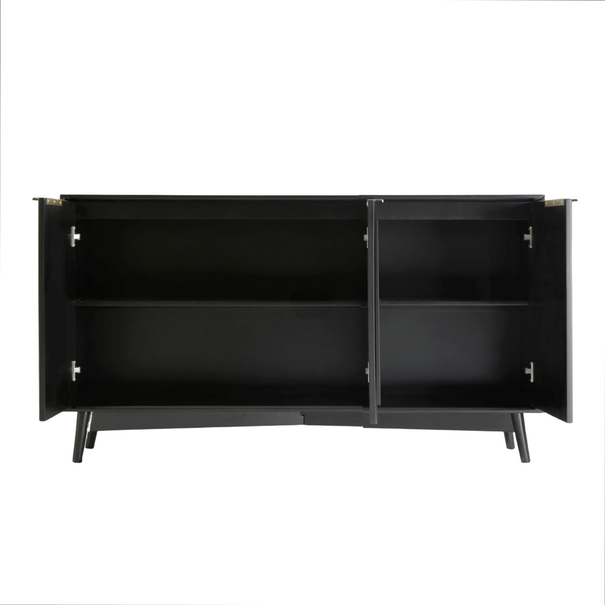 Monza – 3 Door Sideboard with Fluted Detailing – Black or Pale Ash