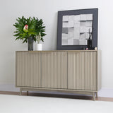 Monza – 3 Door Sideboard with Fluted Detailing – Black or Pale Ash