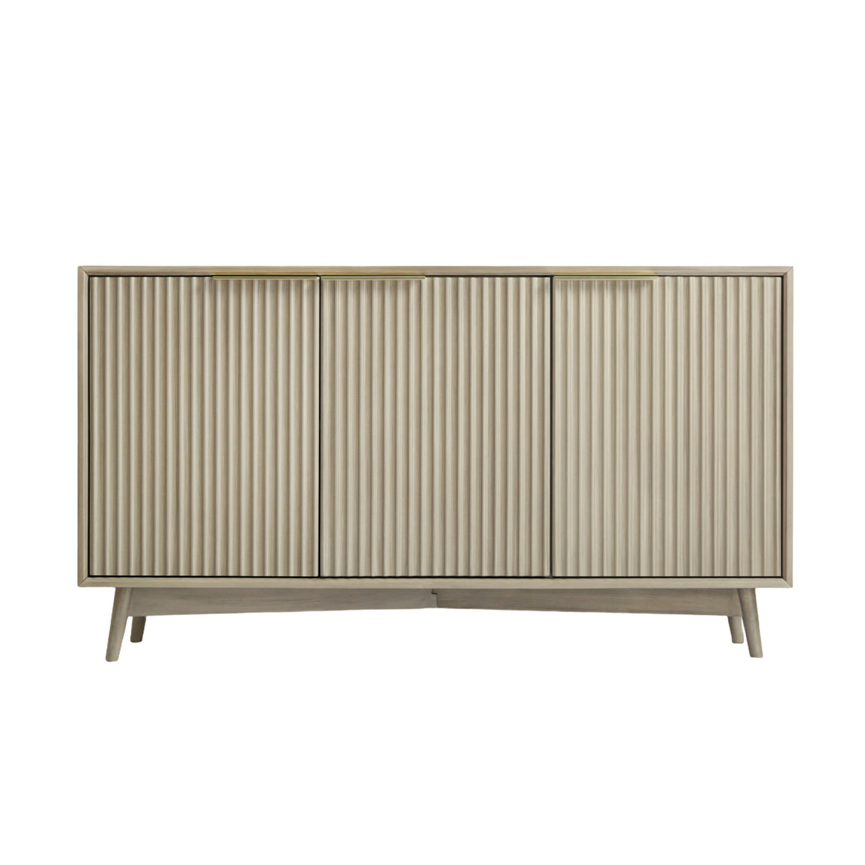 Monza – 3 Door Sideboard with Fluted Detailing – Black or Pale Ash