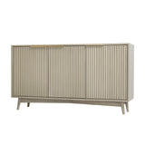 Monza – 3 Door Sideboard with Fluted Detailing – Black or Pale Ash
