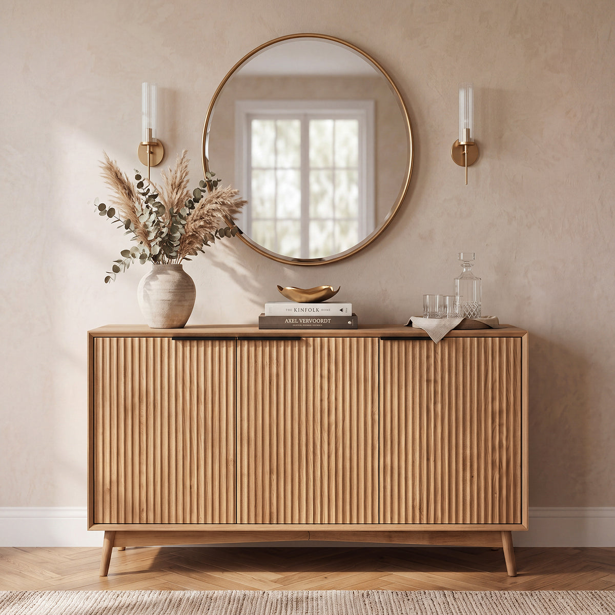 Monza 3 Door Sideboard Natural