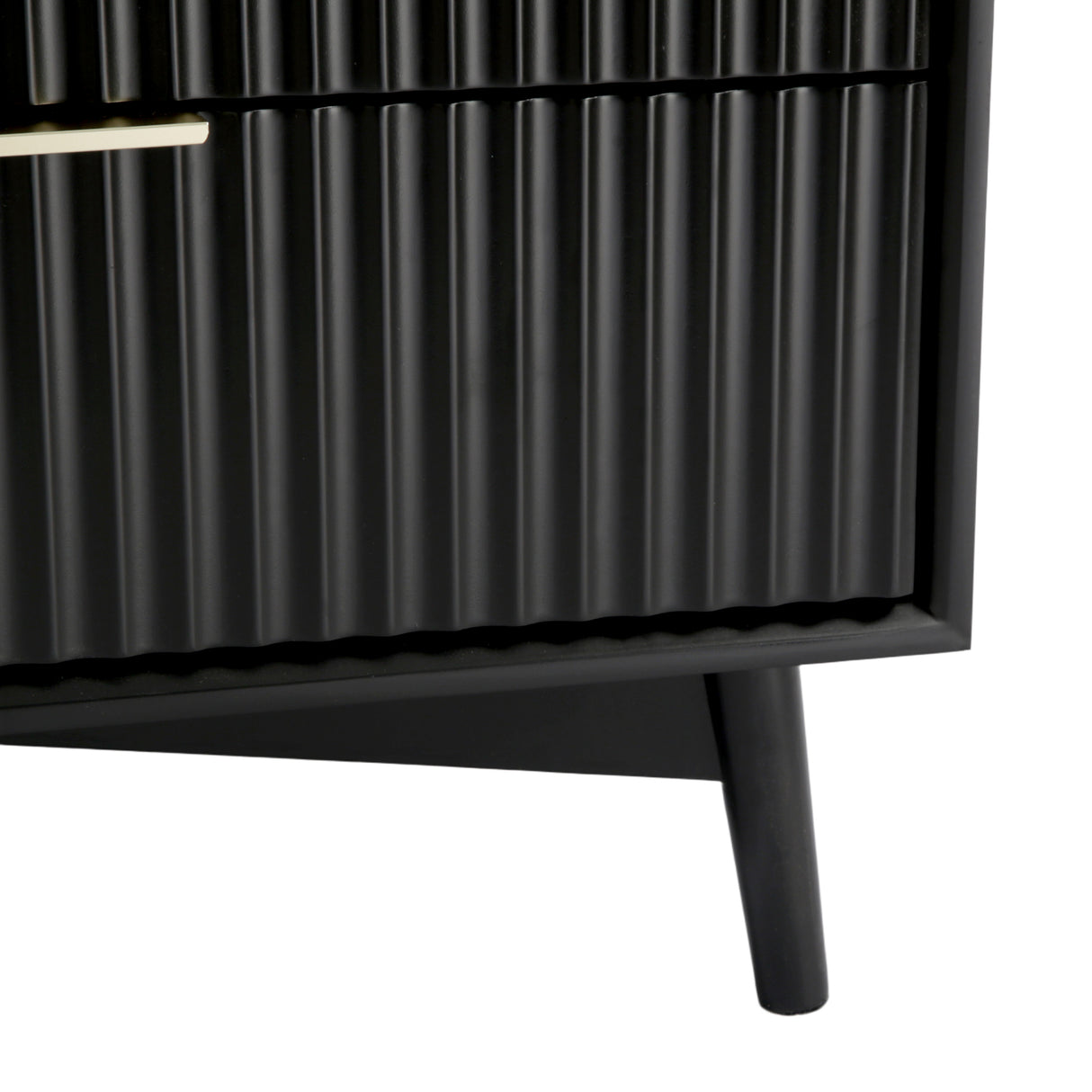 Monza – 3 Drawer Chest with Fluted Front – Black or Grey