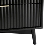 Monza – 3 Drawer Chest with Fluted Front – Black or Grey