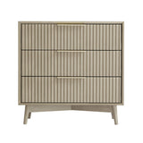 Monza – 3 Drawer Chest with Fluted Front – Black or Grey