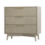 Monza – 3 Drawer Chest with Fluted Front – Black or Grey