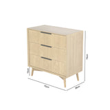 Monza 3 Drawer Chest Natural