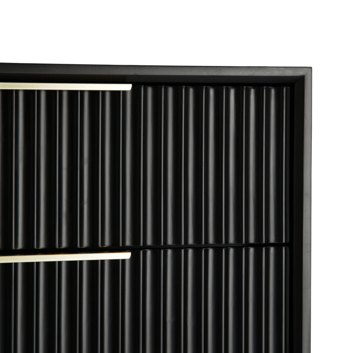 Monza – Tall Chest of 5 Drawers with Fluted Detailing – Black or Grey