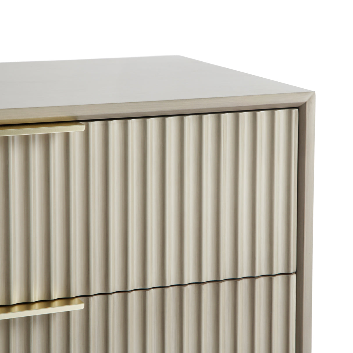 Monza – Tall Chest of 5 Drawers with Fluted Detailing – Black or Grey