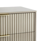 Monza – Tall Chest of 5 Drawers with Fluted Detailing – Black or Grey