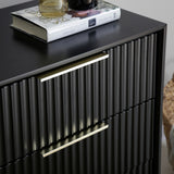 Monza – 6 Chest of Drawer with Fluted Front – Black or Grey