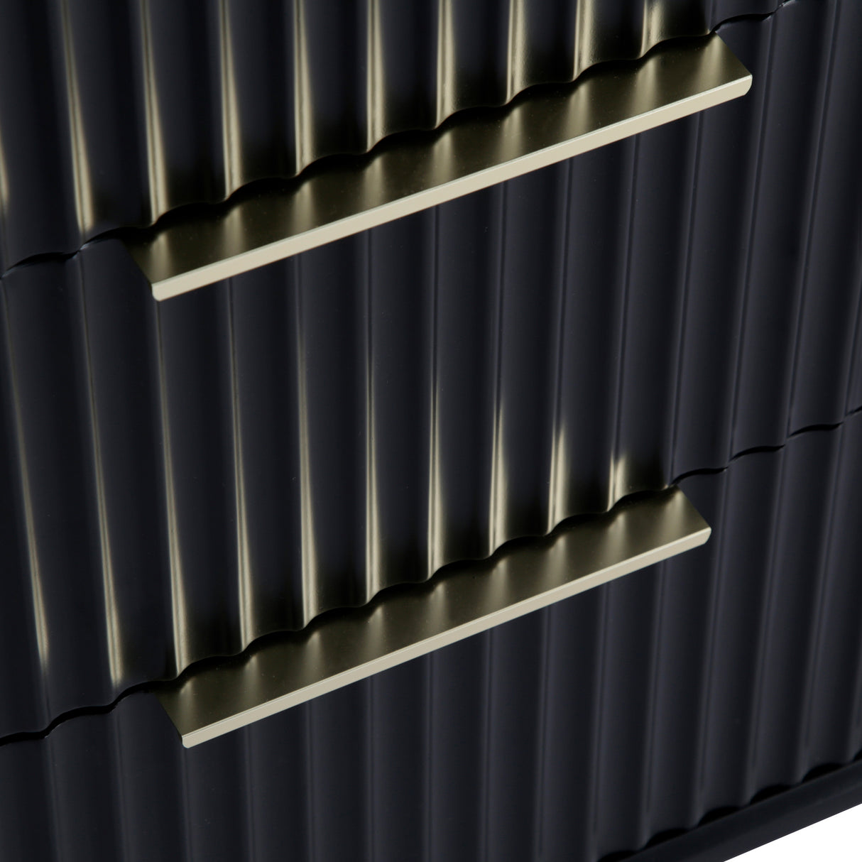 Monza – 6 Chest of Drawer with Fluted Front – Black or Grey
