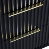 Monza – 6 Chest of Drawer with Fluted Front – Black or Grey