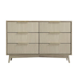 Monza – 6 Chest of Drawer with Fluted Front – Black or Grey