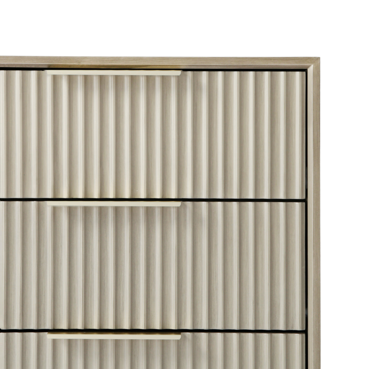 Monza – 6 Chest of Drawer with Fluted Front – Black or Grey