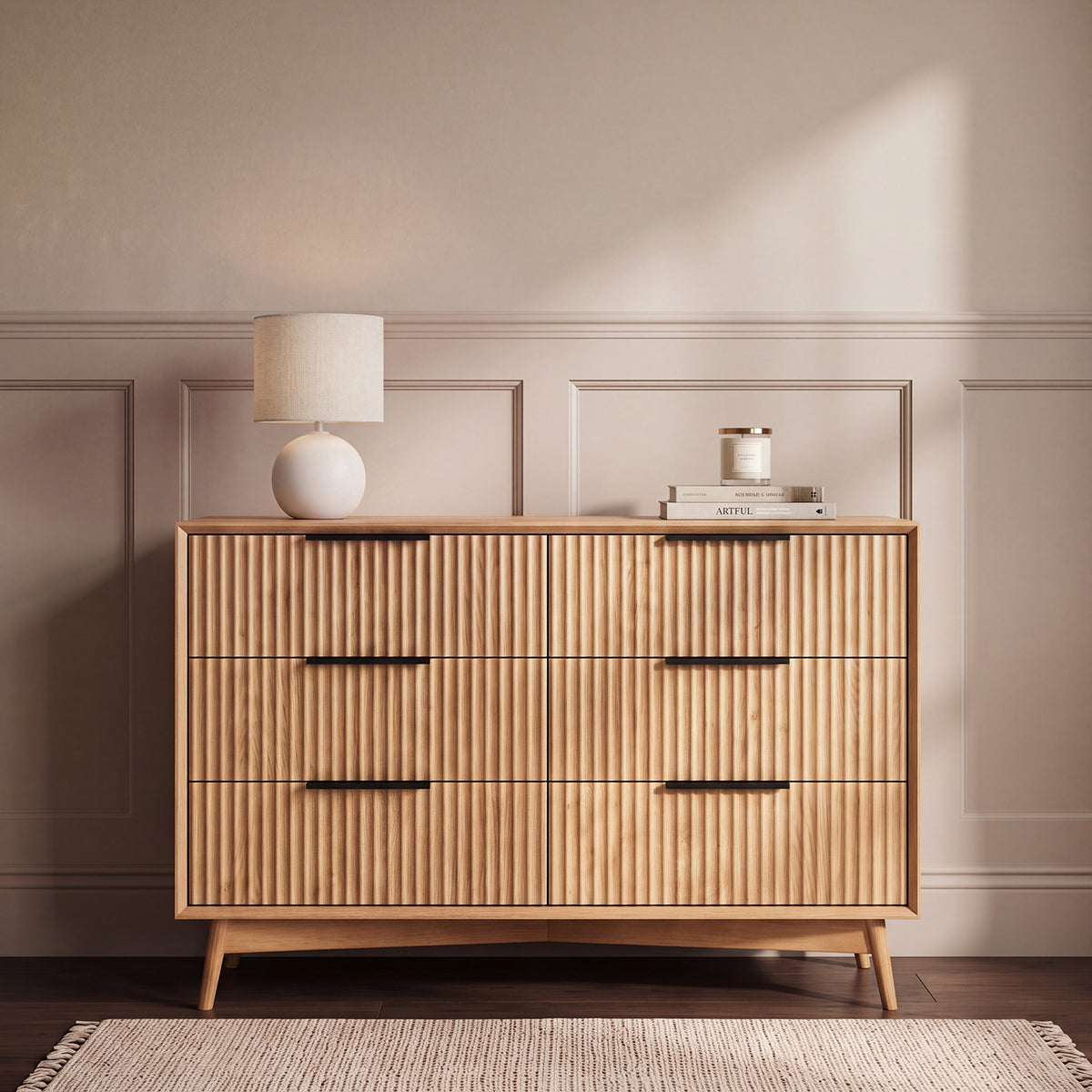Monza 6 Drawer Chest Natural