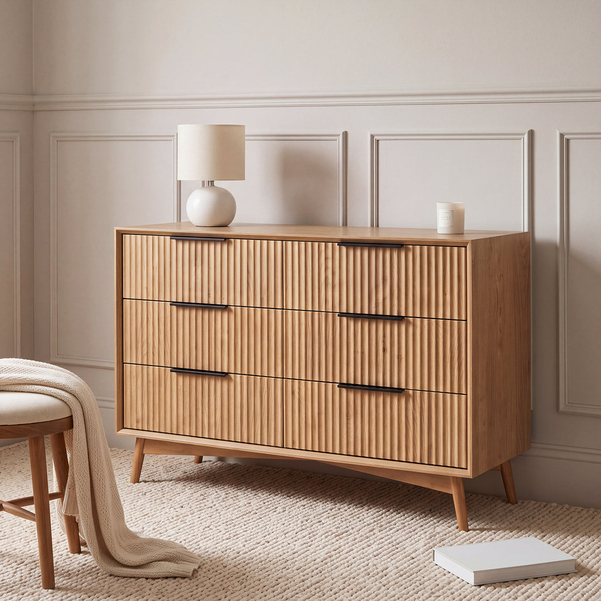 Monza 6 Drawer Chest Natural