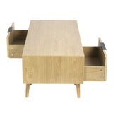 Monza Coffee Table with Drawers Natural