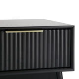 Monza – Coffee Table with Fluted Drawers – Black or Grey