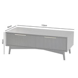 Monza – Coffee Table with Fluted Drawers – Black or Grey
