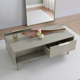 Monza – Coffee Table with Fluted Drawers – Black or Grey