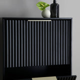 Monza – Shoe Storage Cabinet with Fluted Doors – Black or Grey
