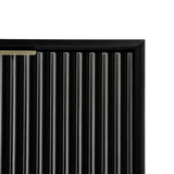 Monza – Shoe Storage Cabinet with Fluted Doors – Black or Grey