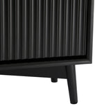 Monza – Shoe Storage Cabinet with Fluted Doors – Black or Grey
