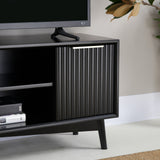 Monza – Fluted TV Unit with Storage – Black or Grey