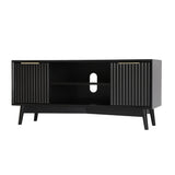 Monza – Fluted TV Unit with Storage – Black or Grey