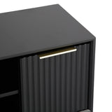 Monza – Fluted TV Unit with Storage – Black or Grey