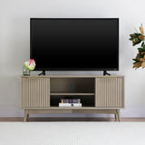 Monza – Fluted TV Unit with Storage – Black or Grey